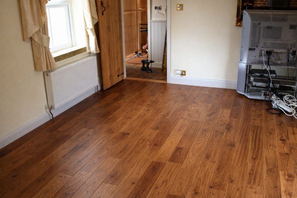 Bespoke solid oak timber flooring installed in a residential property in Great Leighs, Essex