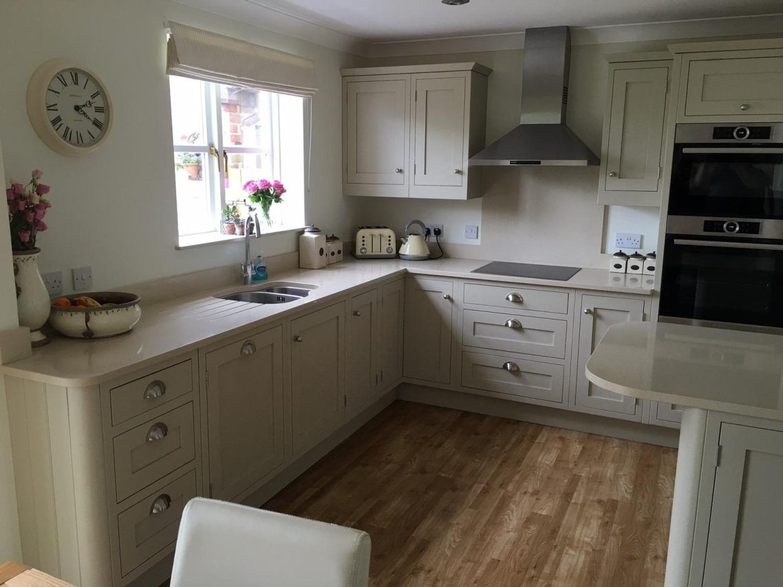 A Bespoke Painted Shaker Kitchen and Utility in Barnstead Surrey